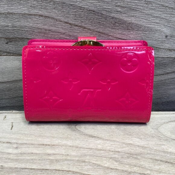 Louis Vuitton French Purse Wallet Monogram Vernis Rose Indien Authentic - Picture 3 of 7